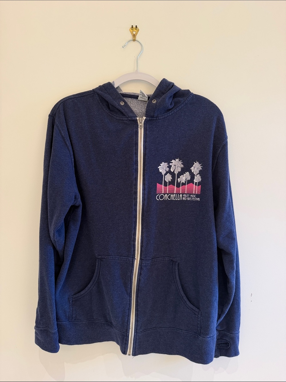 Coachella Navy Zip-Up Hoodie Jacket for Kids